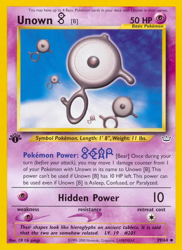 Image of the card Unown [B]