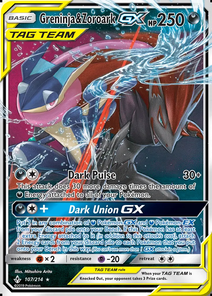 Image of the card Greninja & Zoroark GX
