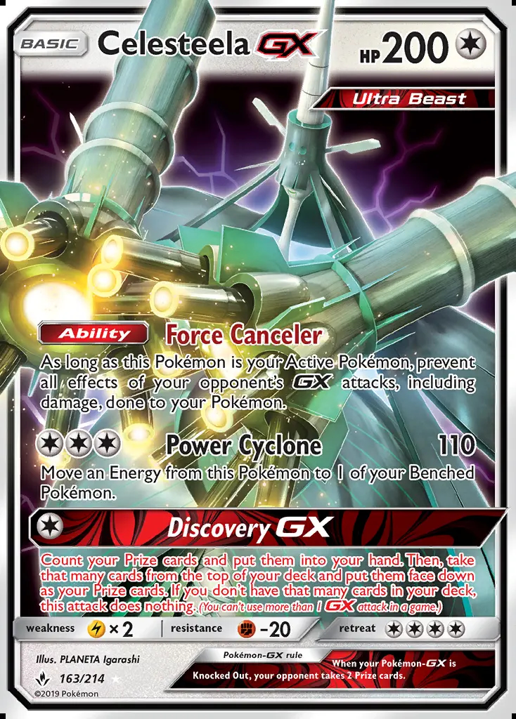 Image of the card Celesteela GX