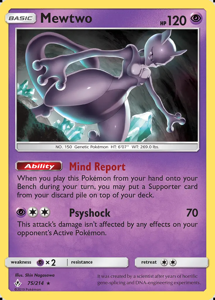 Image of the card Mewtwo