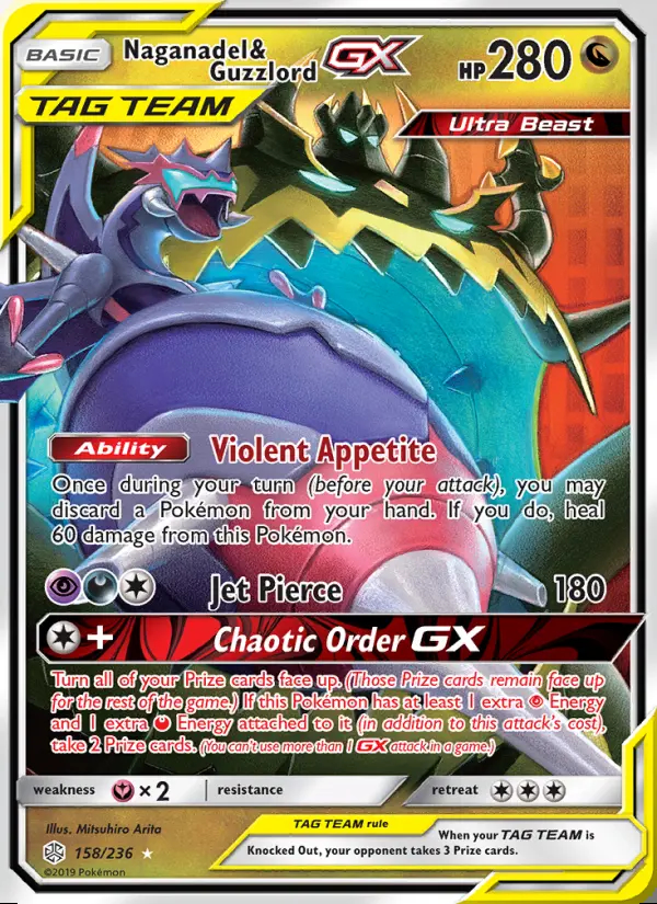 Image of the card Naganadel & Guzzlord GX