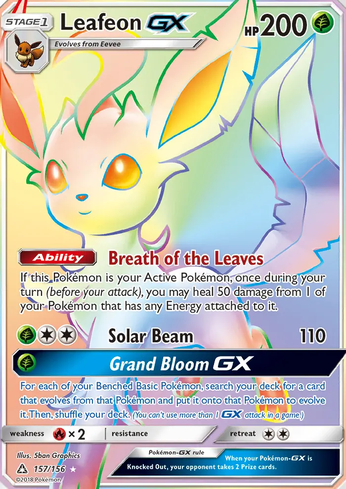 Image of the card Leafeon GX