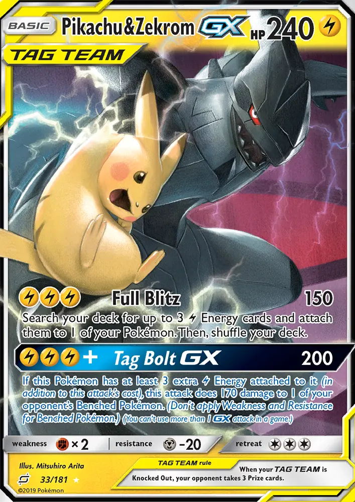 Image of the card Pikachu & Zekrom GX
