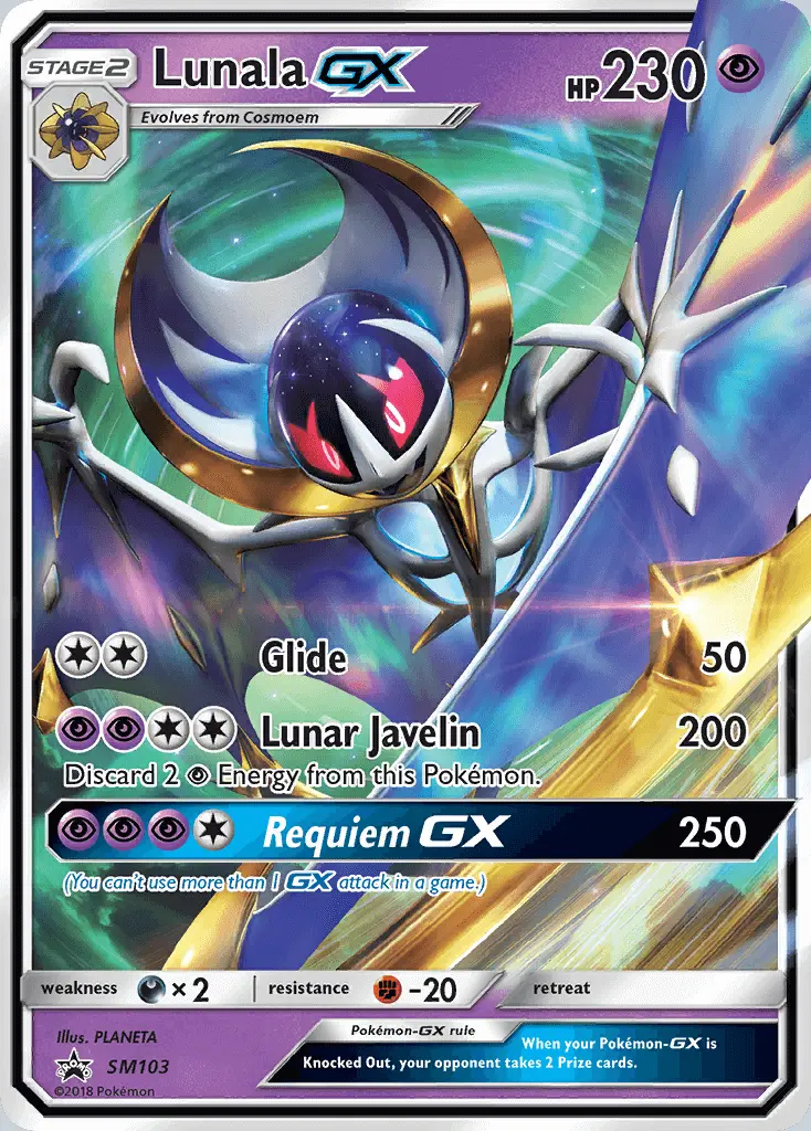 Image of the card Lunala GX