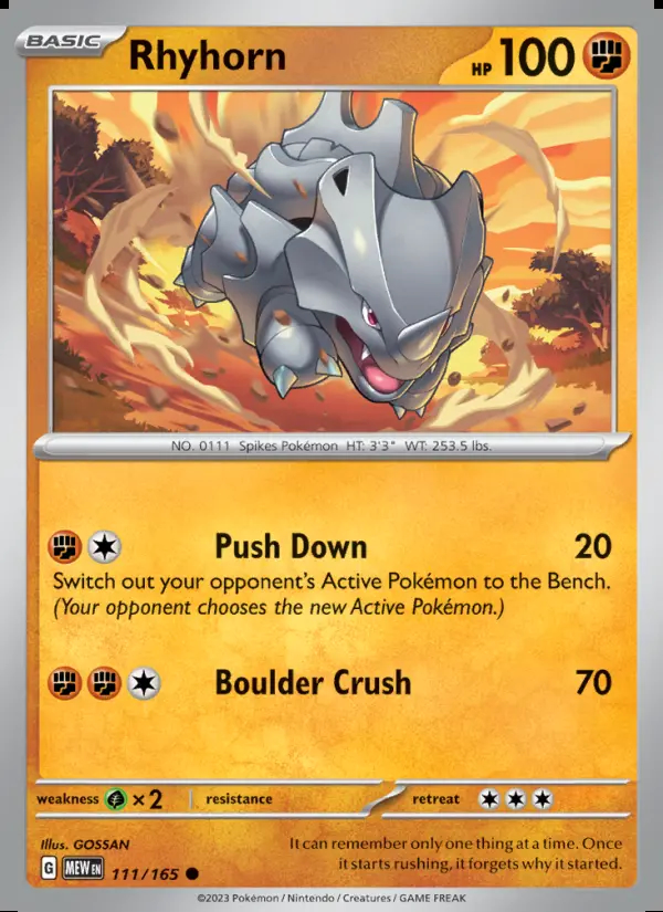 Image of the card Rhyhorn