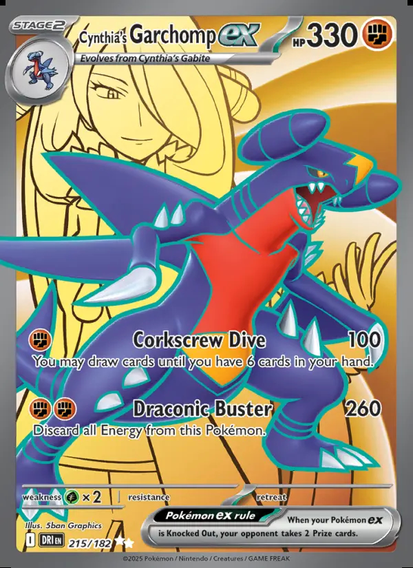 Image of the card Cynthia's Garchomp ex
