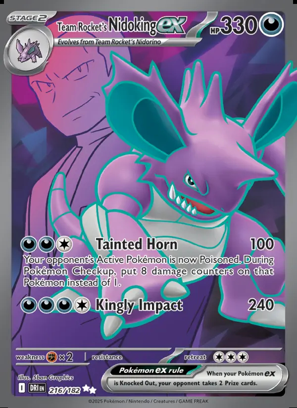 Image of the card Team Rocket's Nidoking ex