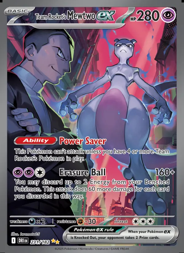 Image of the card Team Rocket's Mewtwo ex