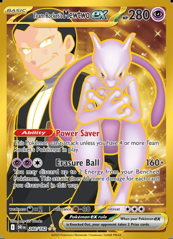 Image of the card Team Rocket's Mewtwo ex
