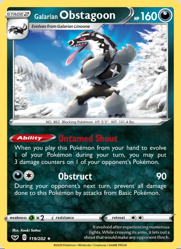 Image of the card Galarian Obstagoon