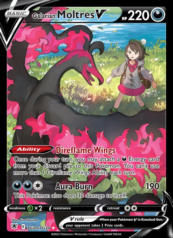 Image of the card Galarian Moltres V