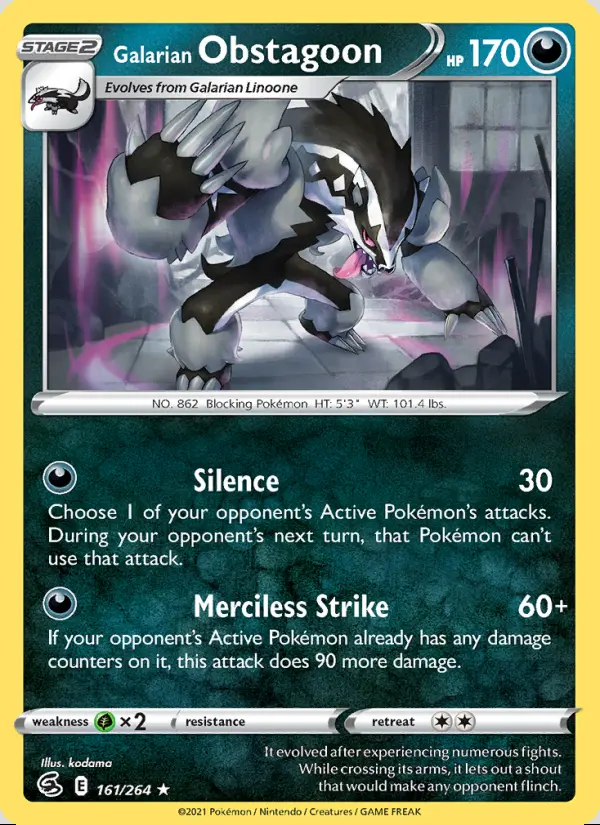 Image of the card Galarian Obstagoon