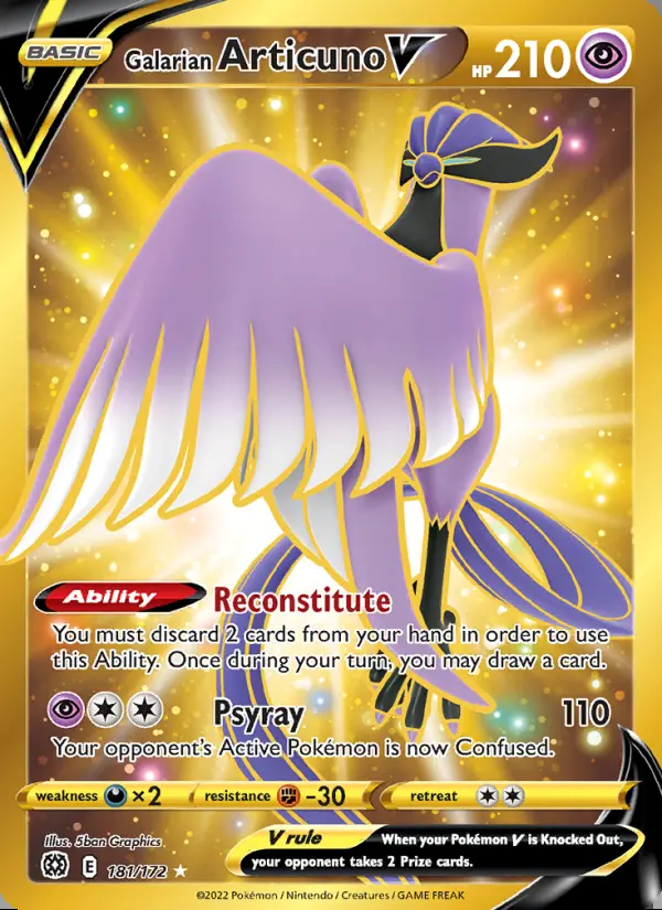 Image of the card Galarian Articuno V