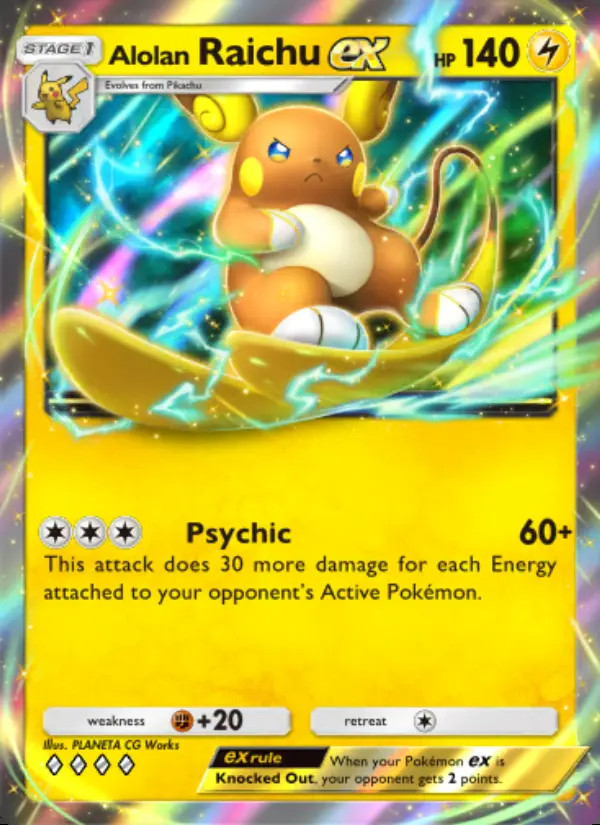 Image of the card Alolan Raichu ex